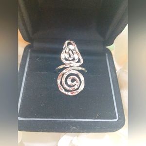 🇬🇷✨️ GREEK UNIQUE  SWIRL HAMMERED ADJUSTABLE  RING  💙 HANDCRAFTED IN GREECE